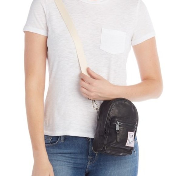 LOLA Stargazing Convertible Mini Black Leather Backpack NWT - Picture 10 of 16